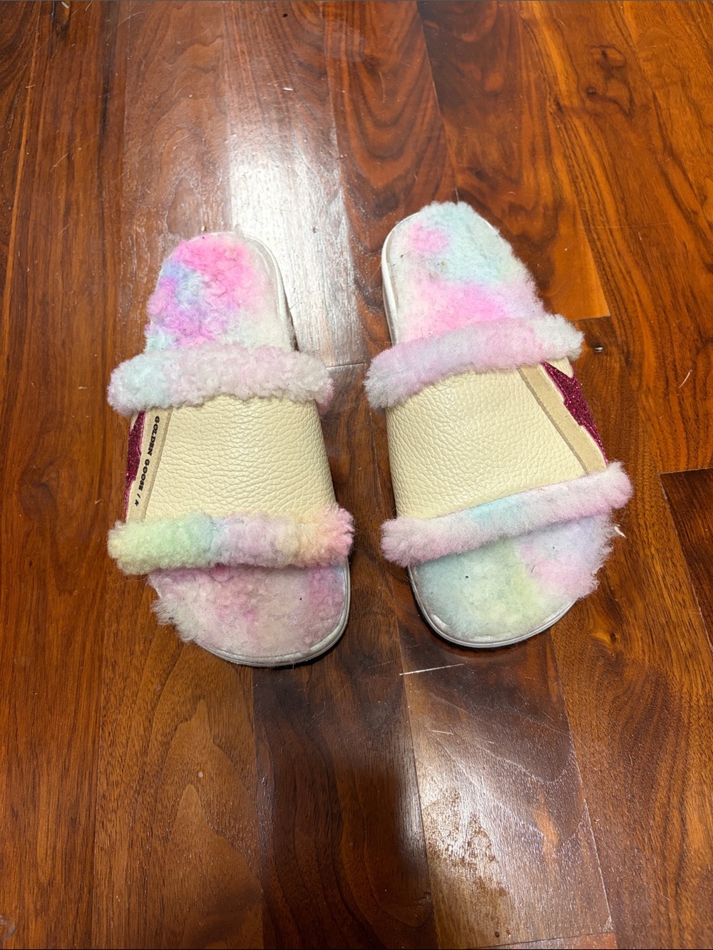 Golden Goose fuzzy slippers
